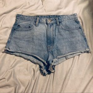 BDG High Waisted Cut-Off Denim Shorts